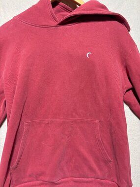 ZYIA Active Women's Pullover Hoodie Medium Red Burgundy Fleece Lined Athleisure